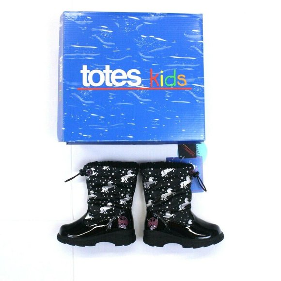 Totes Jalynn Toddler Girl's Winter Boots - Unicorn Stars - 6 Med - Picture 1 of 5